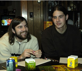 Blake and Ben playing Cranium