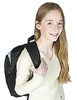 girl with backpack