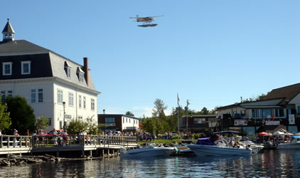 Plane over Greenville to Moosehead Lake