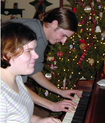 Ben and Amanda at piano