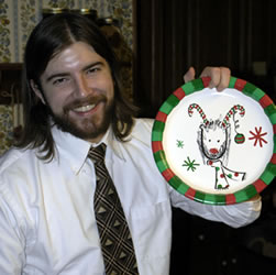 Blake with self portrait paper plate