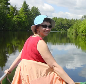Annette in canoe