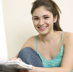 girl and computer