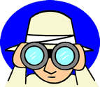 clipart of man with binoculars