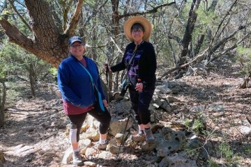 Arrion and Annette hike in Austin